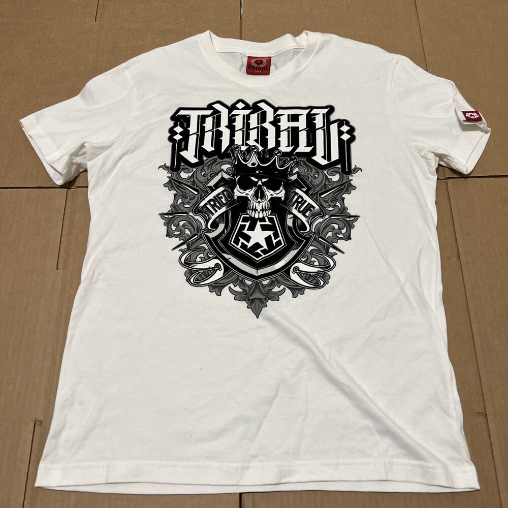 Tribal Gear Shirt Mens XL Graffiti Graphic Streetwear Hip Hop Tee Skater Skull